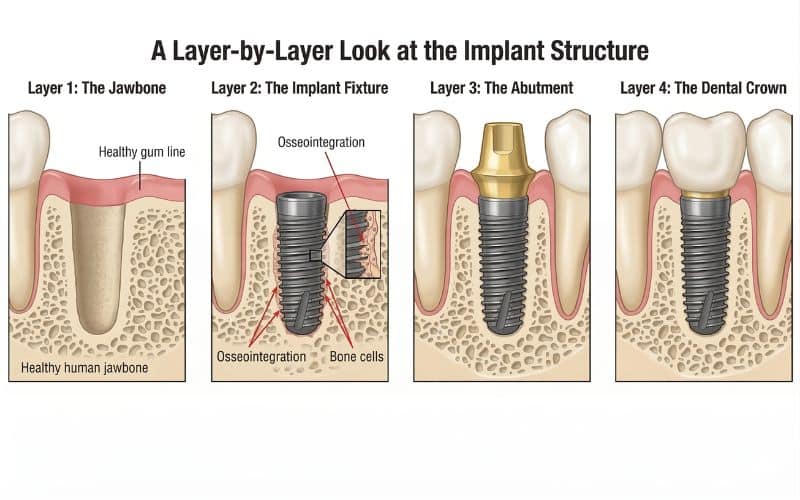 A Layer by Layer Look at the Implant Structure
