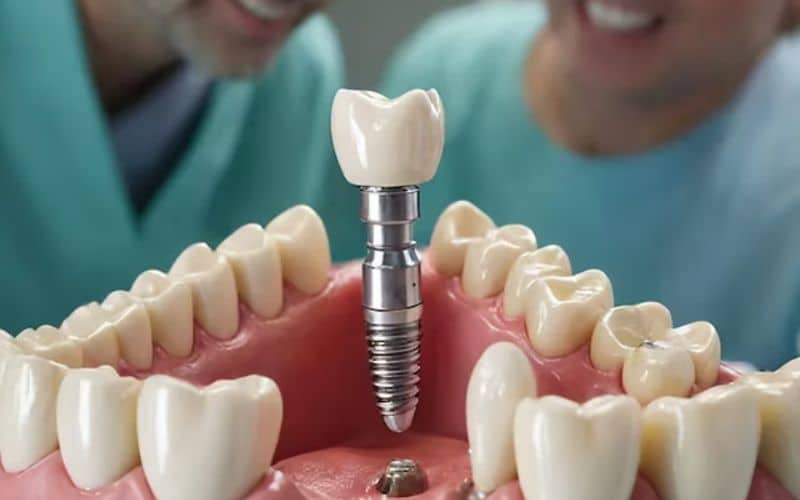 Digital scanning step before abutment crown fabrication at Restoration Dental OC